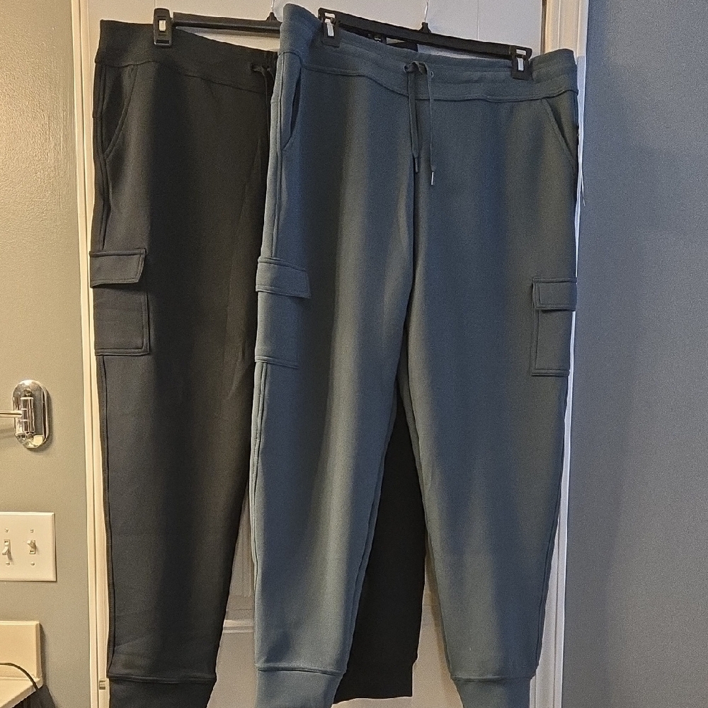 Stylish Black and Blue Cargo Joggers